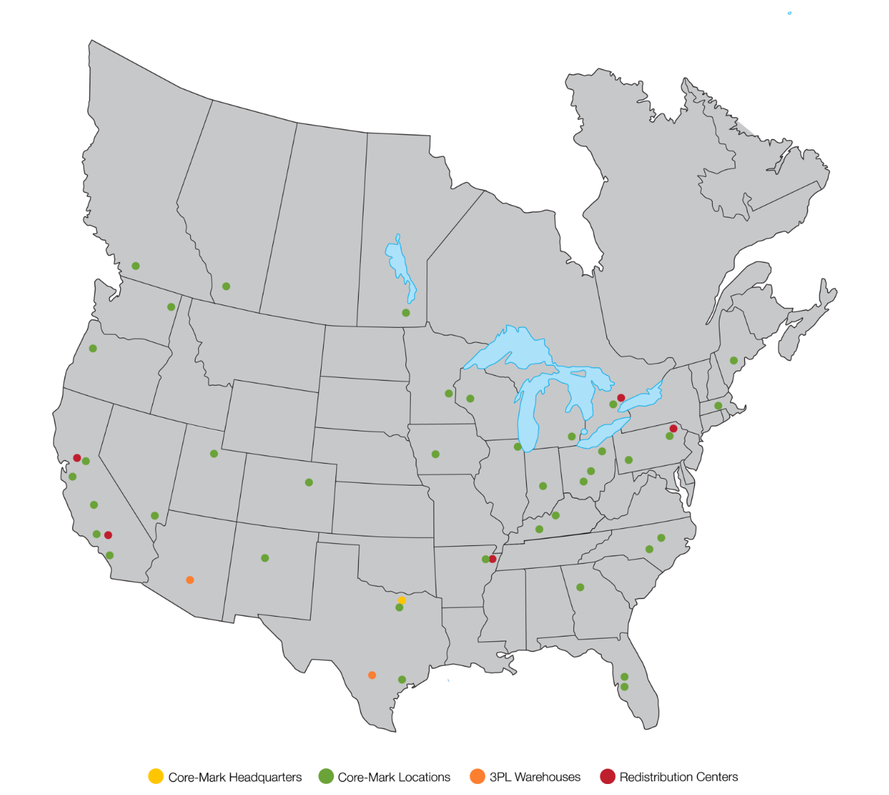 Distribution Centers Map